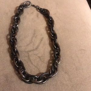 Black and Gray Chain Necklace.